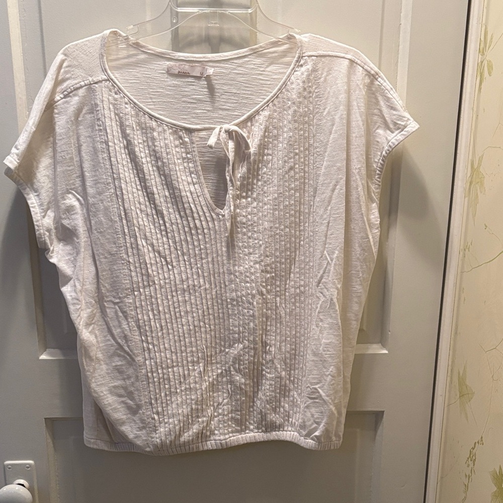 Prana Blouse with Tie Accent